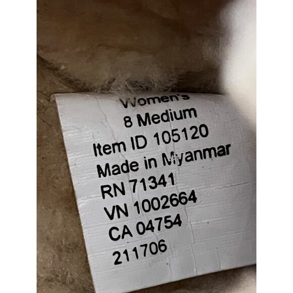 LL Bean Slipper Boots Shoes Women 8M Brown Suede Shearling Wicked Good - Picture 16 of 16